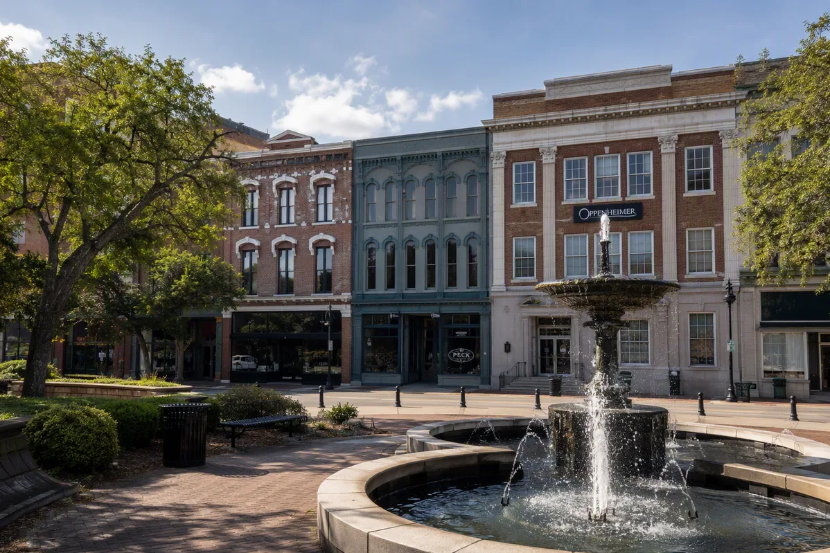 Union Square in downtown Hickory